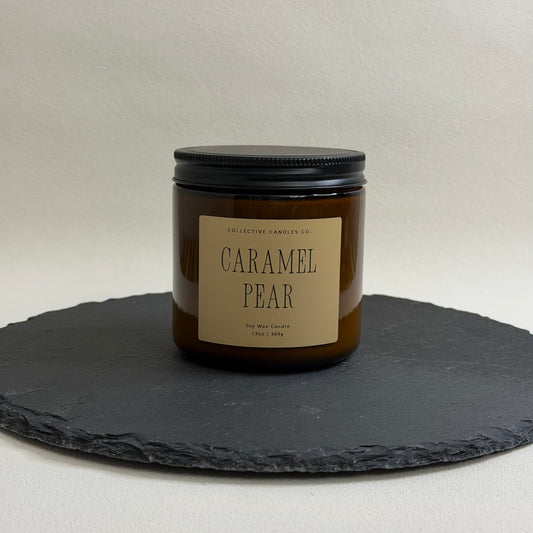 Caramel Pear Soy Candles (7-13oz)