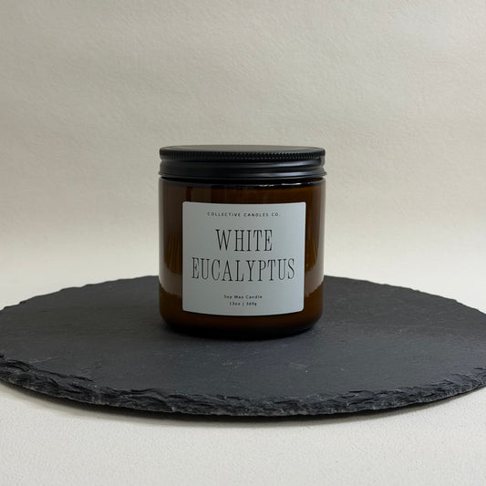 White Eucalyptus Soy Candles (7-13oz)