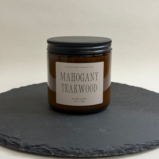 Mahogany Teakwood Soy Candles (7-13oz)